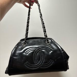 Authentic Chanel black shoulder bag